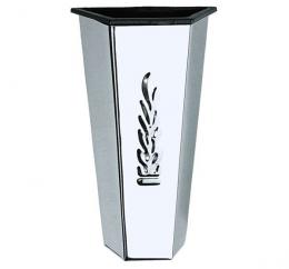STAINLESS STEEL VASE WITH BACK BRACKET